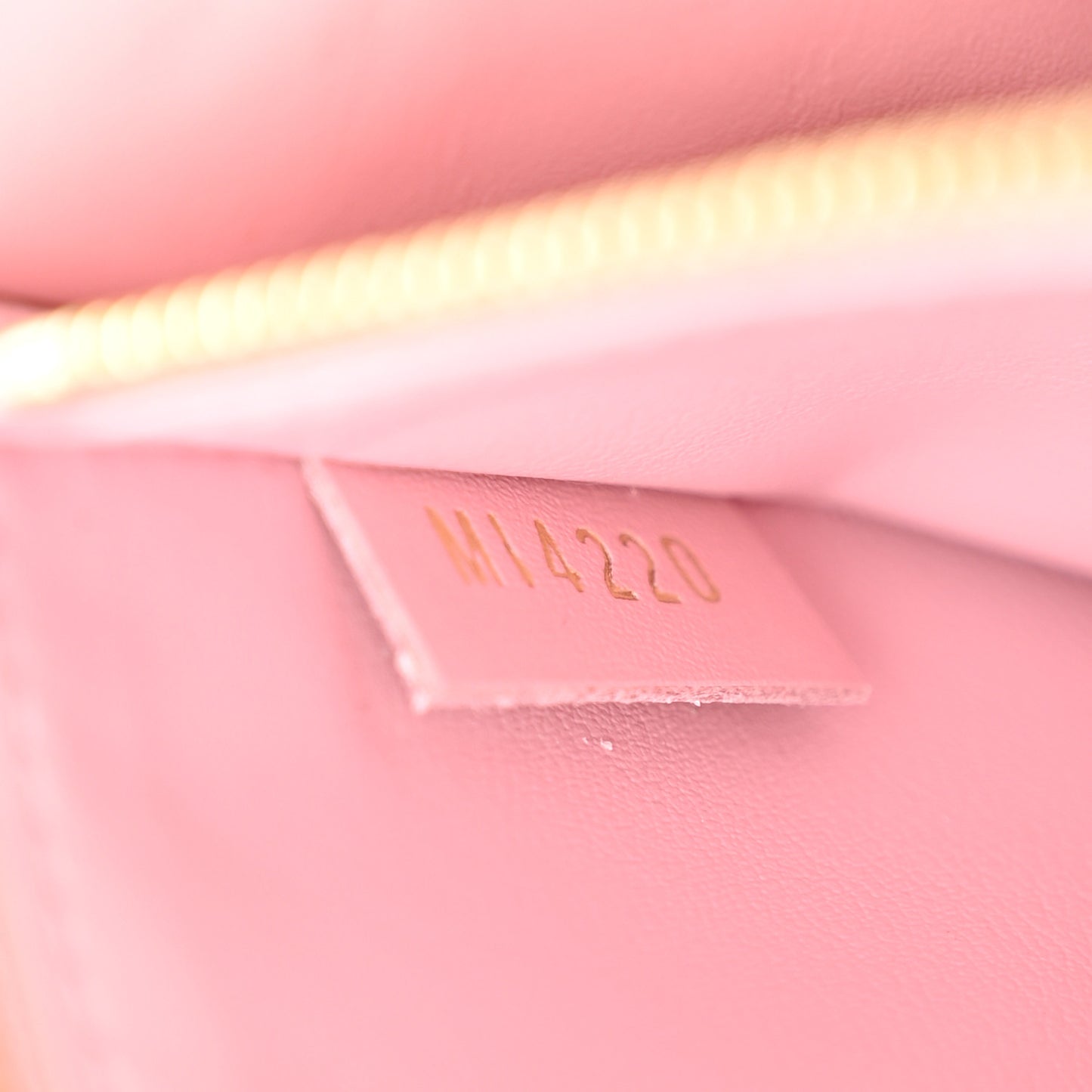 Damier Azur Croisette Chain Wallet Rose Ballerine
