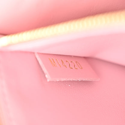 Louis Vuitton Damier Azur Croisette Chain Wallet Rose Ballerine 7 of 11