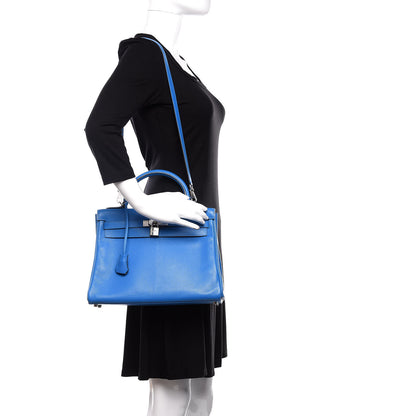 Hermes Evercolor Kelly Retourne 32 Bleu Hydra 3 of 42
