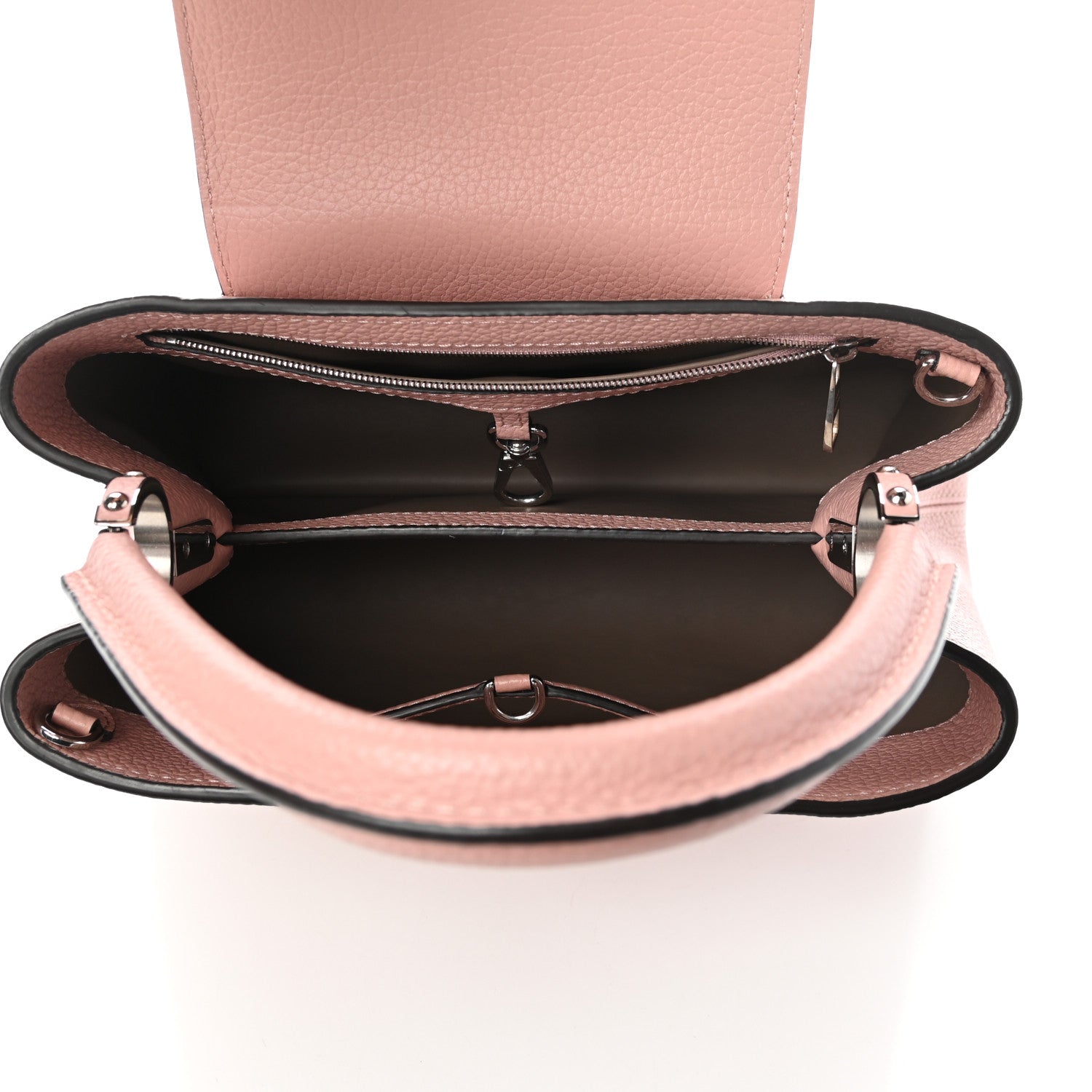 Louis Vuitton Taurillon Capucines PM Magnolia 5 of 9