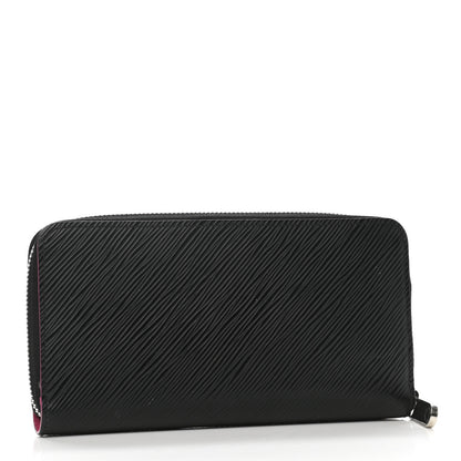 Louis Vuitton Epi Zippy Wallet Black Hot Pink 3 of 11
