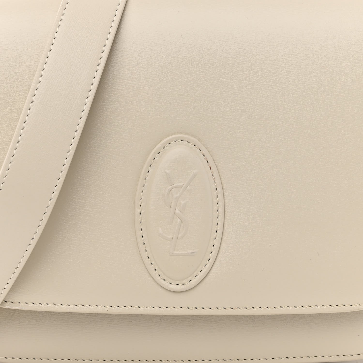 Saint Laurent Calfskin Le 61 Shoulder Bag White 7 of 9