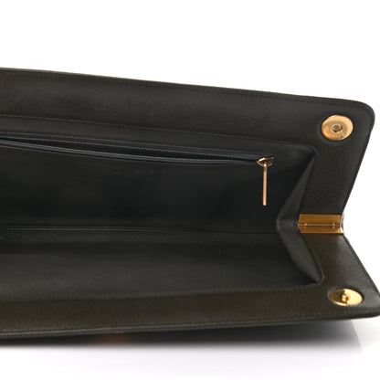 Chanel Caviar Quilted Clutch Dark Khaki 5 of 7