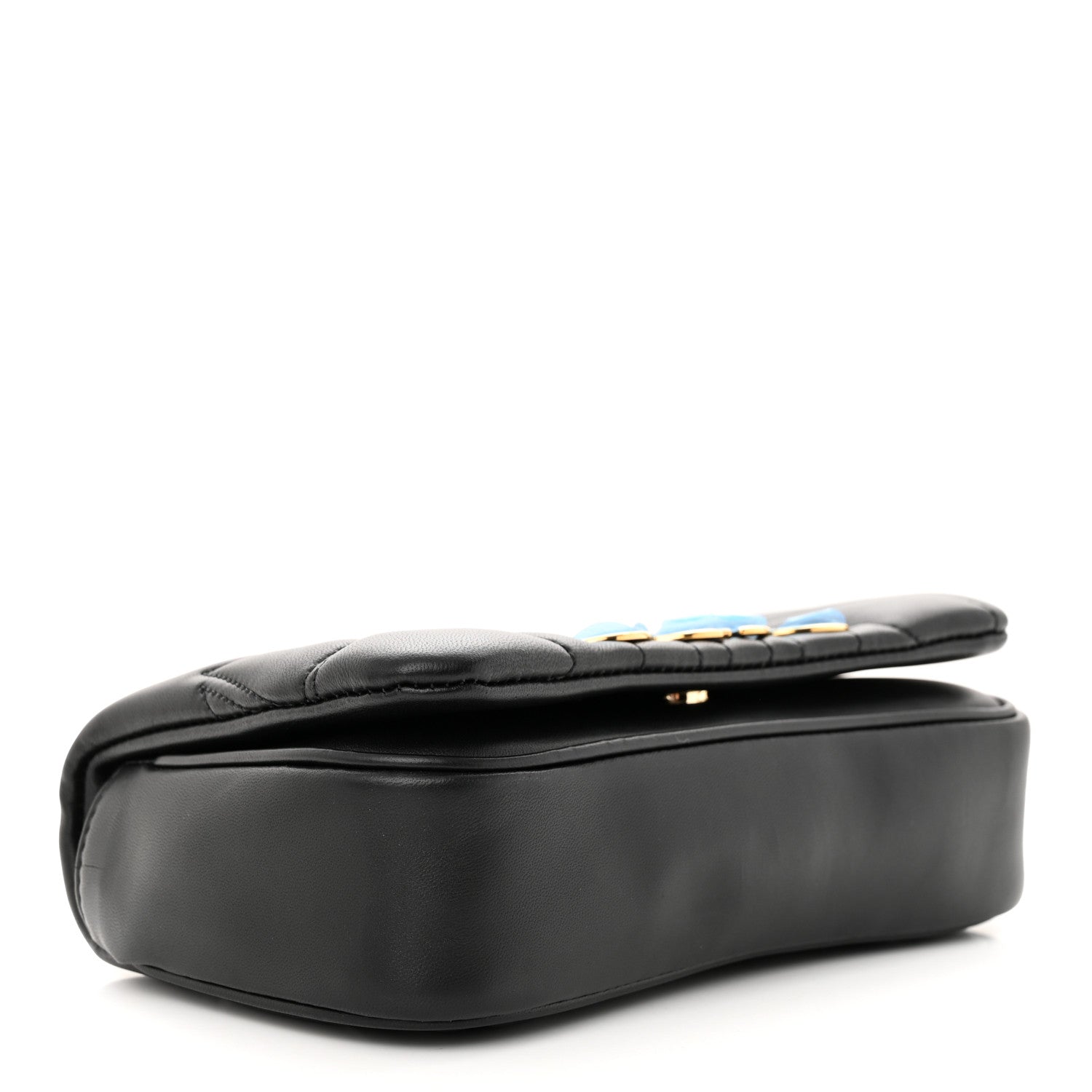 Alexander McQueen Calfskin Quilted Small The Seal Chain Shoulder Bag Black 4 of 9