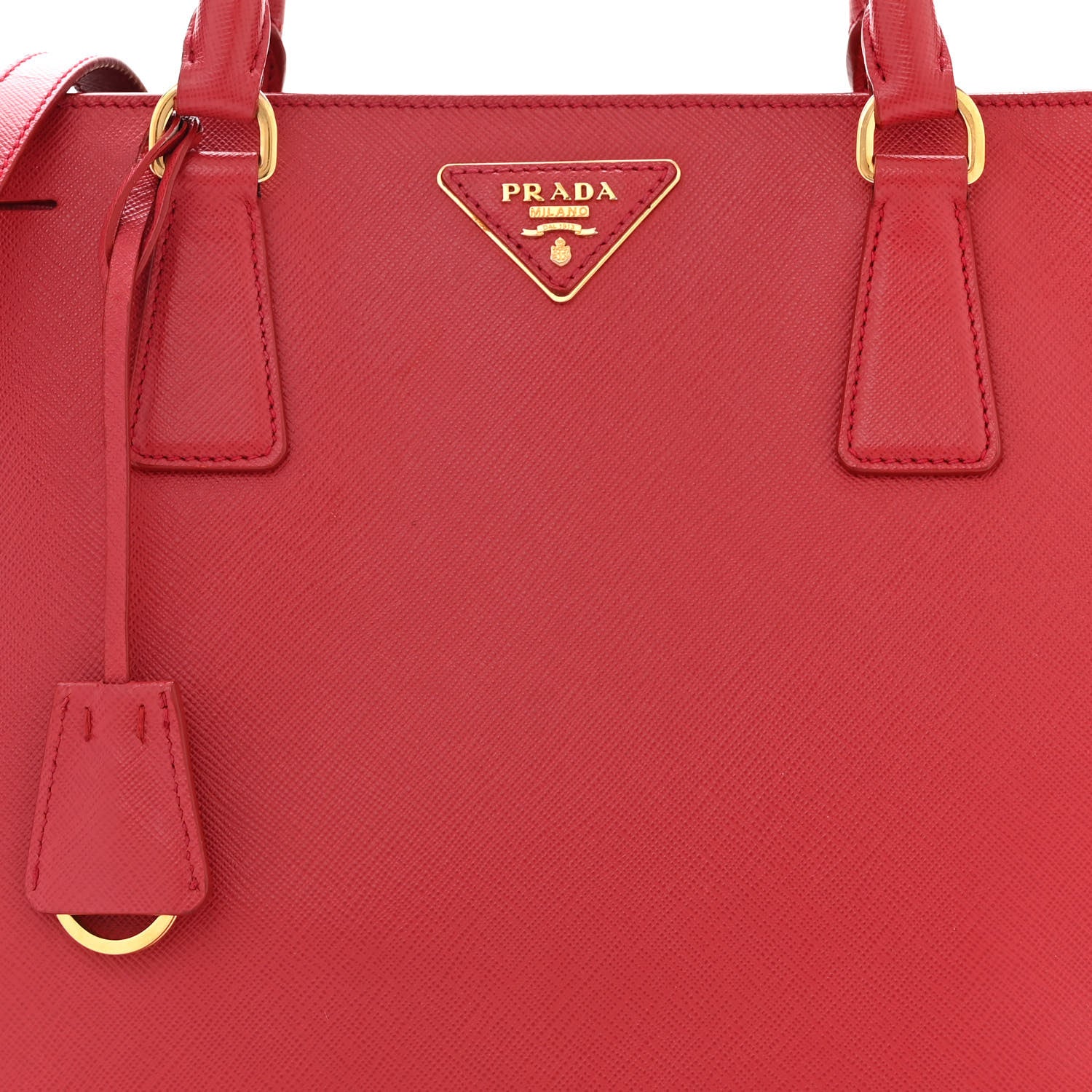 Prada Saffiano Medium Galleria Double Zip Tote Fuoco 8 of 11