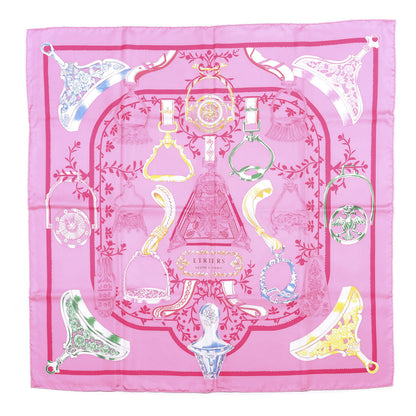 Hermes Silk Etriers Remix Scarf 90 Rose Jaune Vert 1 of 3