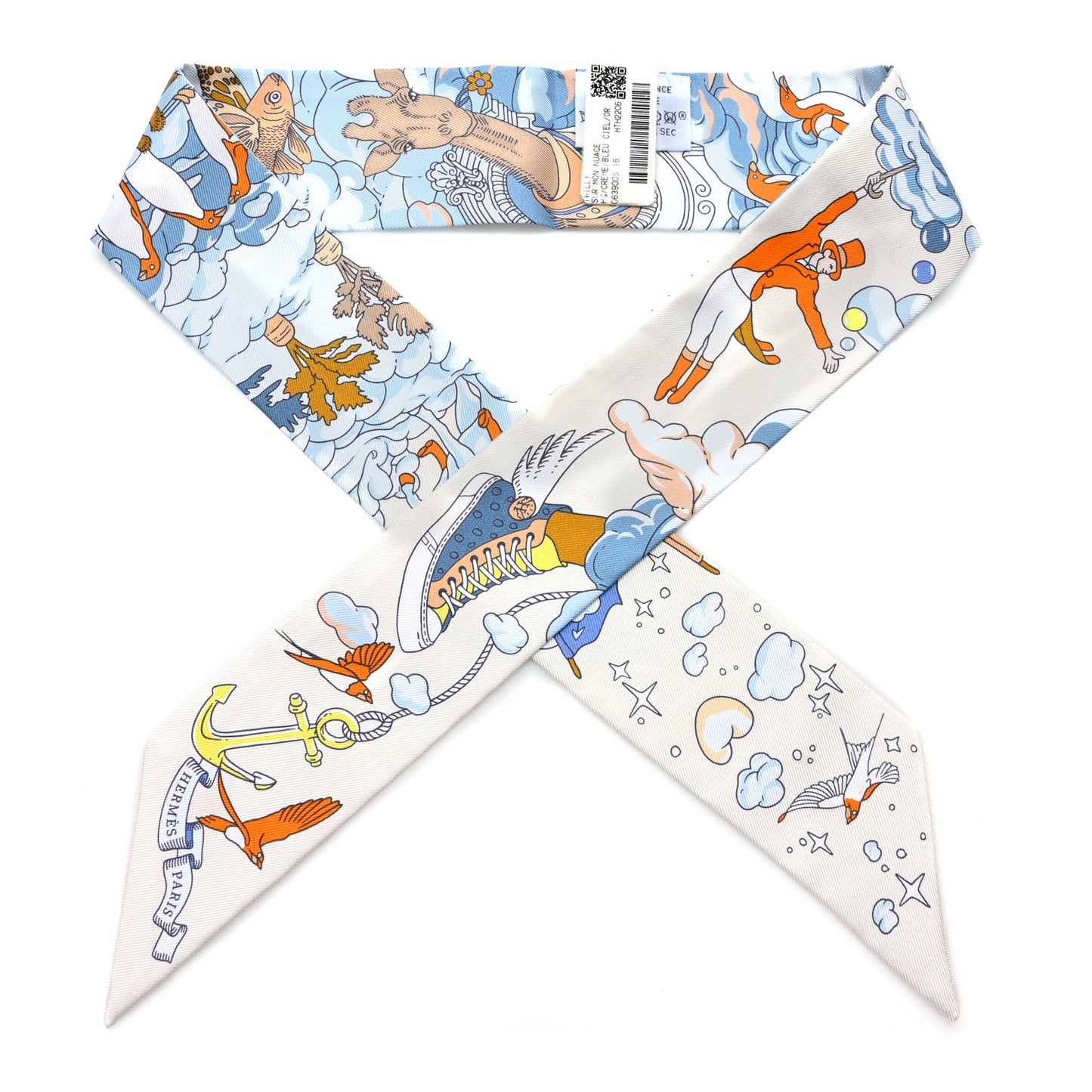 Silk Sur Mon Nuage Twilly Creme Bleu Ciel Orange