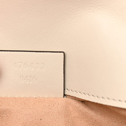 Gucci Calfskin Matelasse Super Mini GG Marmont Shoulder Bag White 7 of 10