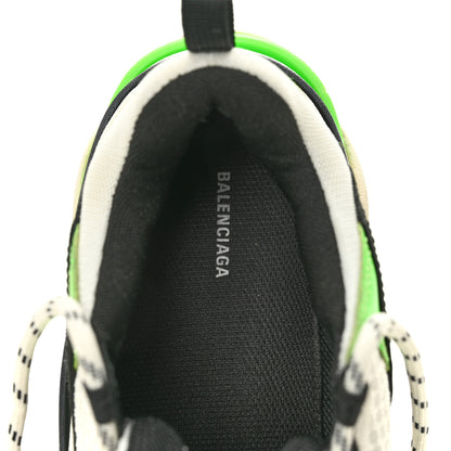 Balenciaga Fabric Mesh Womens Triple S Sneakers 37 White Green Fluo Black 7 of 12