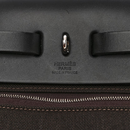 Hermes Military Toile Vache Hunter Herbag Zip Retourne 31 PM Black Ebene 7 of 14