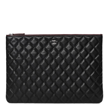 Chanel Caviar Quilted Large Cosmetic Case Black 1 of 4