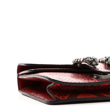 Gucci Snakeskin Mini Dionysus Shoulder Bag Red 9 of 10
