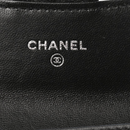 Chanel Lambskin Quilted Flap Card Holder Wallet So Black 6 of 9