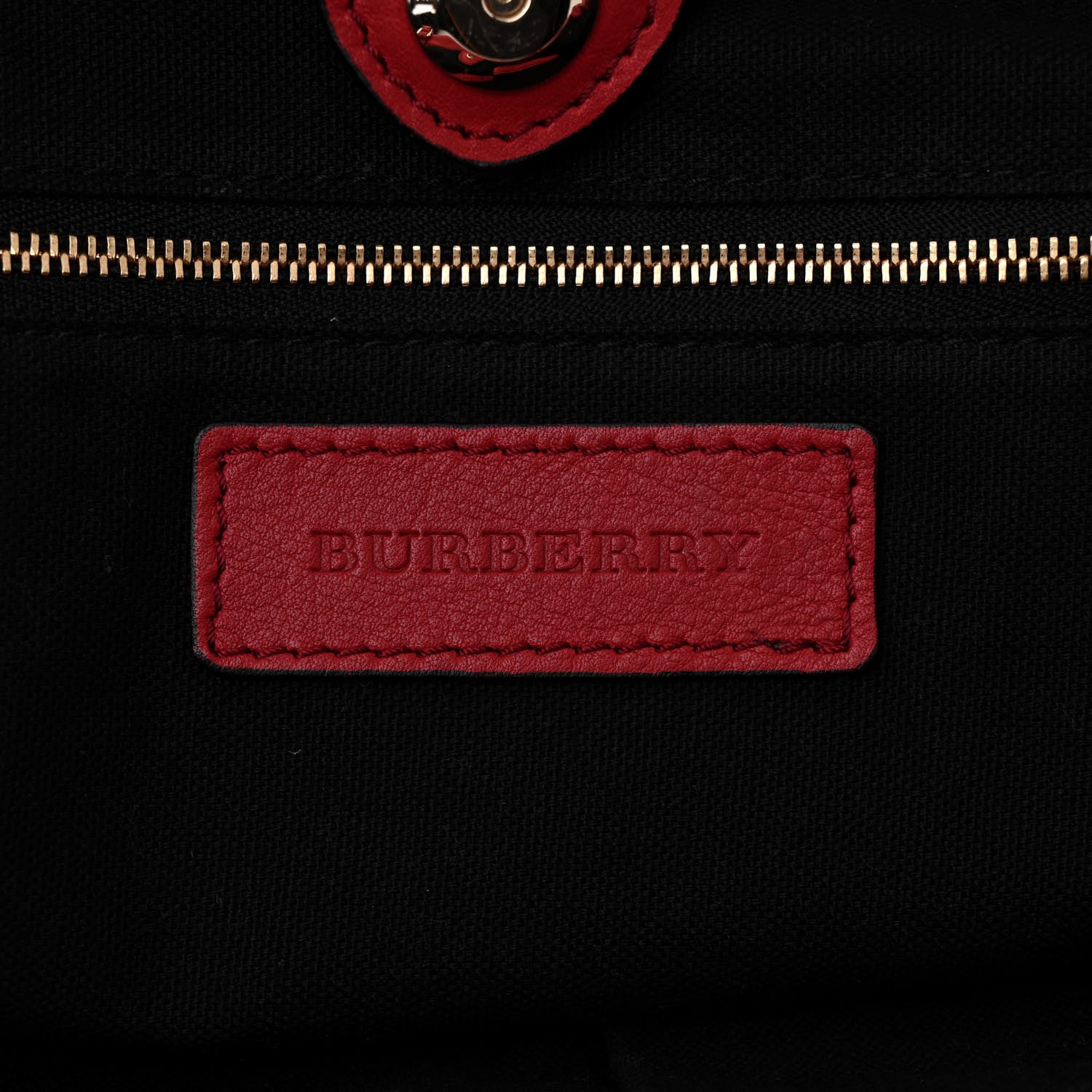 Burberry Soft Calfskin House Check Big Crush Tote Military Red 6 of 11