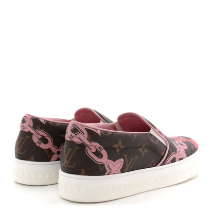 Louis Vuitton Monogram Bay Flower Slip On Harbor Sneakers 36.5 Rose Ballerine Poppy 5 of 9