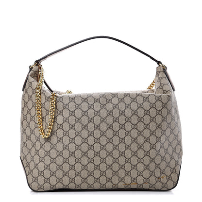 Gucci GG Supreme Monogram Large Linea A Hobo Light Brown 1 of 11