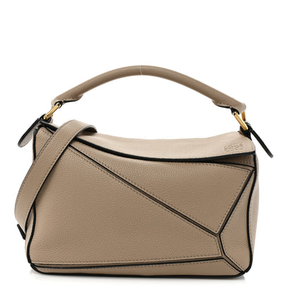 Loewe Grained Calfskin Small Puzzle Bag Sand Mink 1 of 14