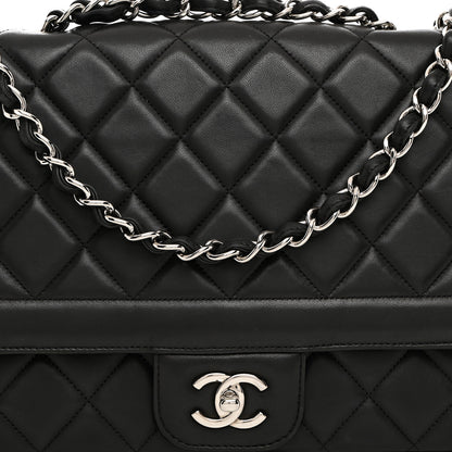 Chanel Lambskin Quilted Large Coco Rider Flap Black 8 of 10
