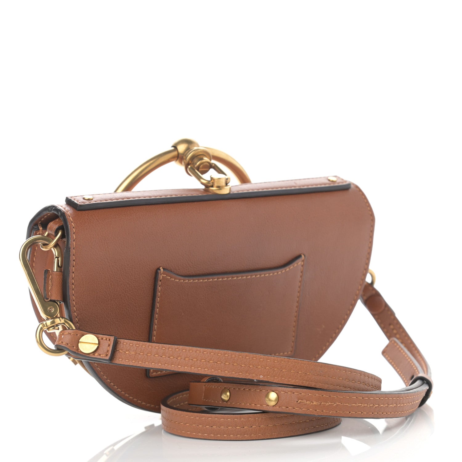Chloe Calfskin Small Nile Bracelet Minaudiere Bag Caramel 3 of 9