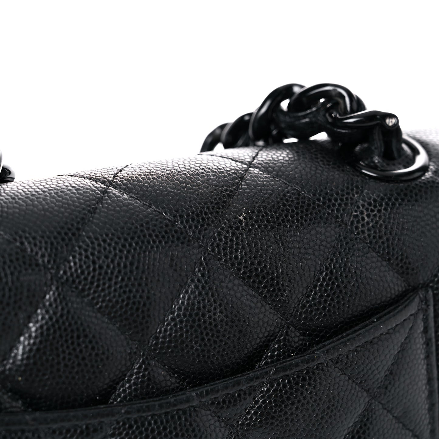 Caviar Quilted My Everything Wallet On Chain WOC Black