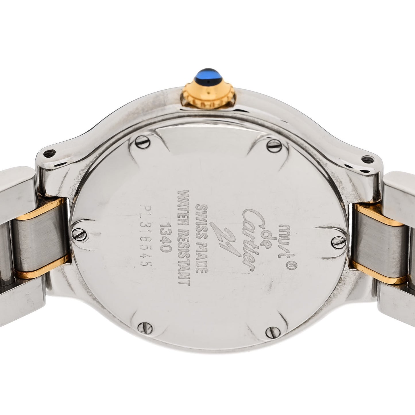 Stainless Steel 18K Yellow Gold 28mm Must De 21 Quartz Watch