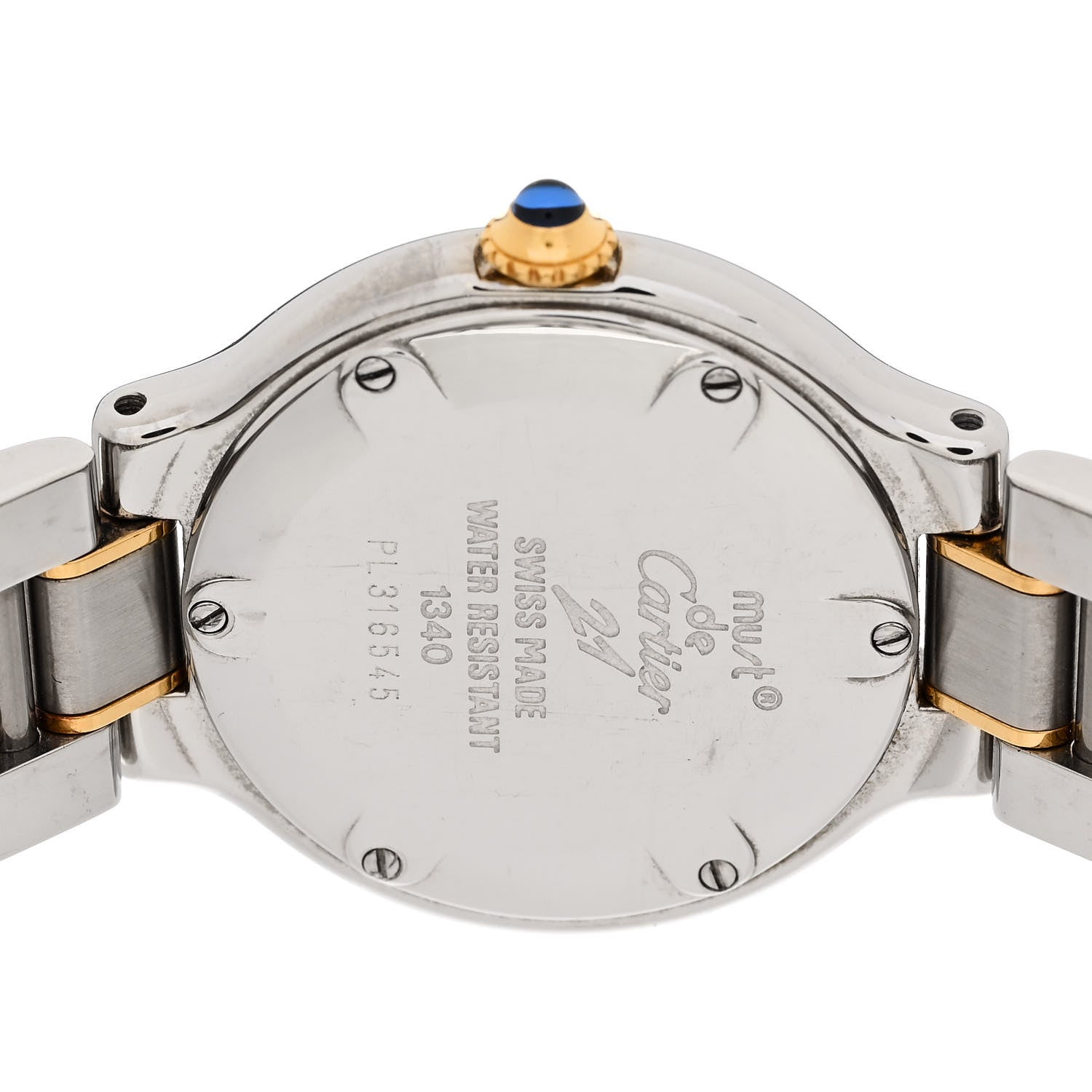 Cartier Stainless Steel 18K Yellow Gold 28mm Must De 21 Quartz Watch 4 of 5