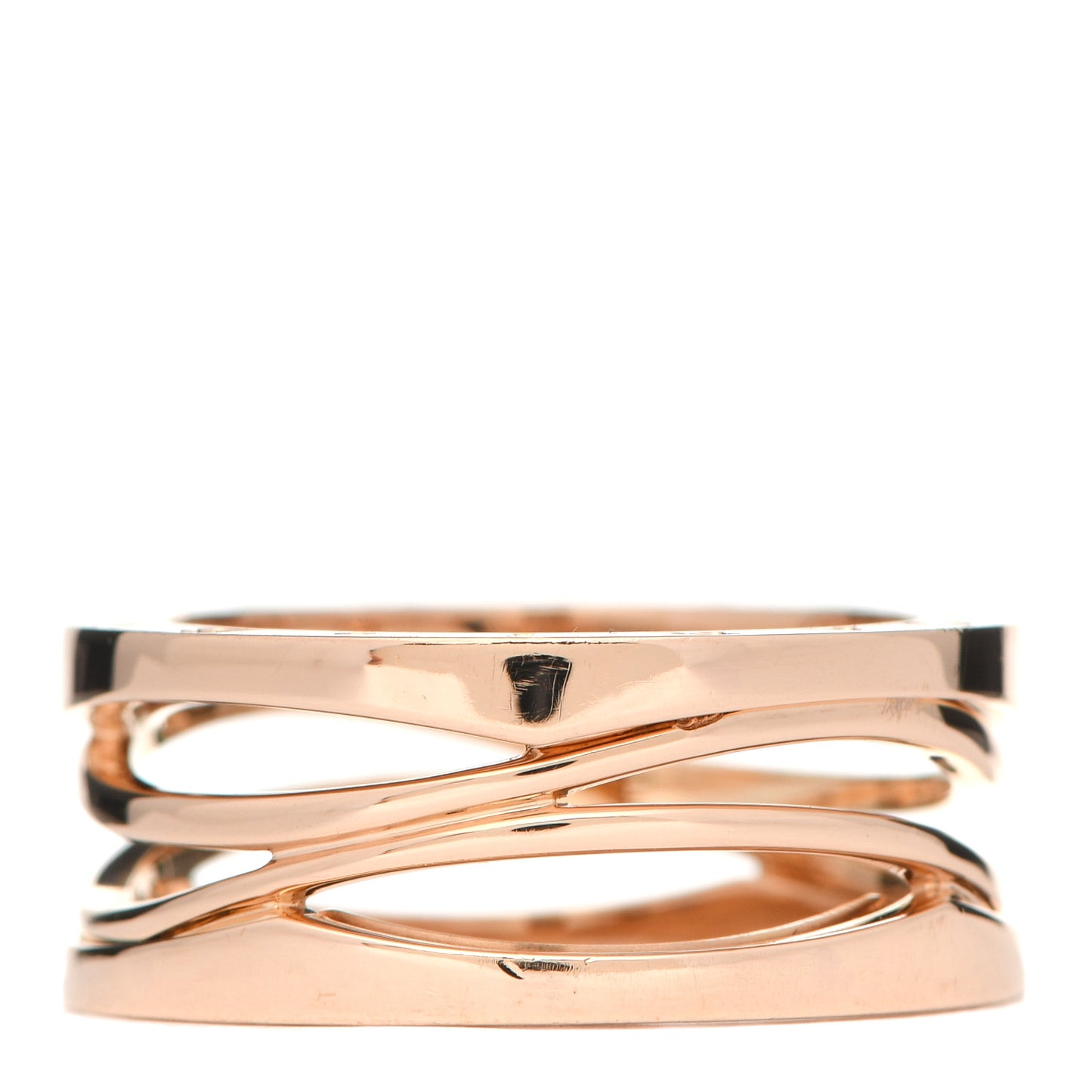 18K Rose Gold B.Zero1 Legend Three-Band Ring 58 8.25