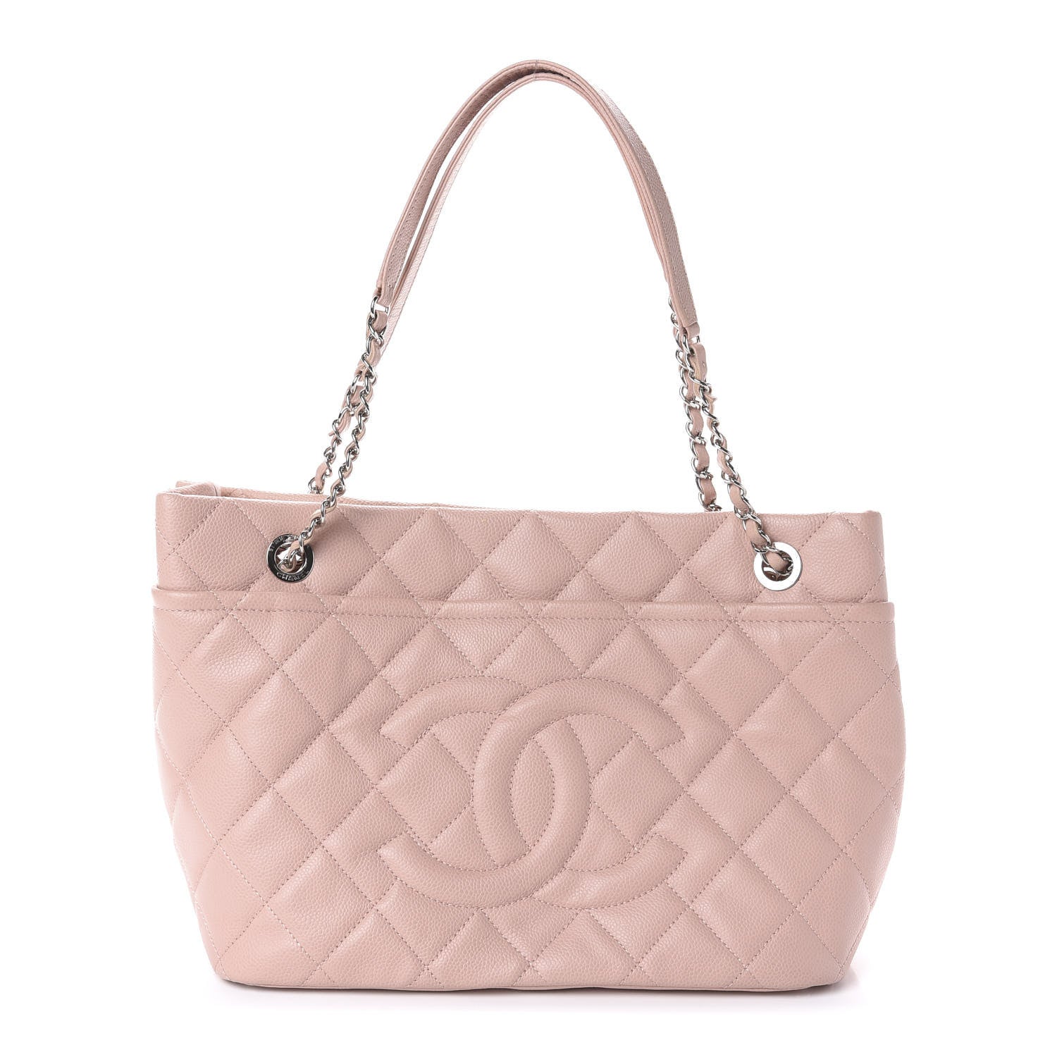 Chanel Caviar Quilted Timeless CC Soft Tote Pink 1 of 10