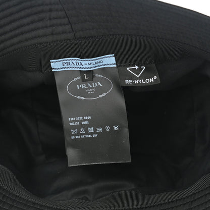 Prada Re-Nylon Metal Triangle Logo Womens Bucket Hat L Black 8 of 8