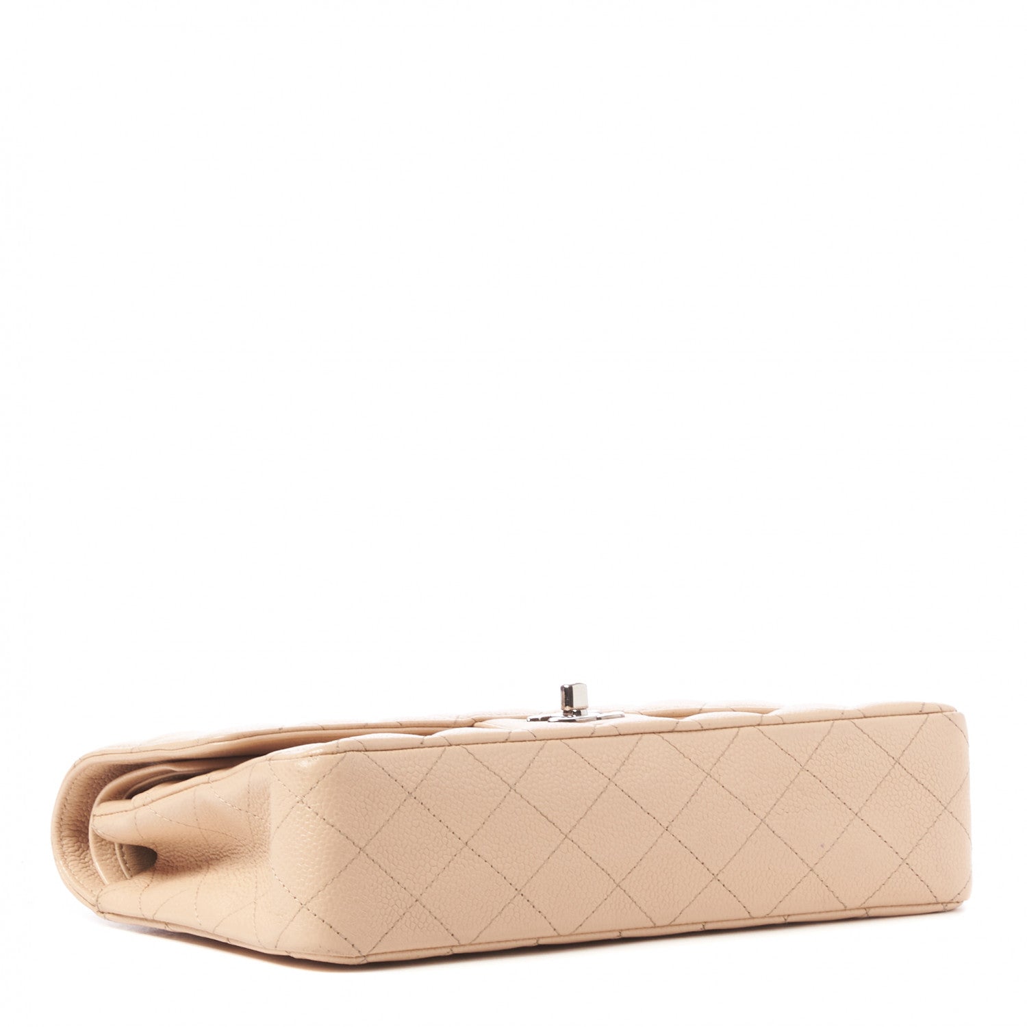 Chanel Caviar Quilted Medium Double Flap Beige Clair 3 of 9