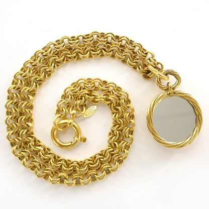Chanel CC Mirror Long Necklace Gold 1 of 6