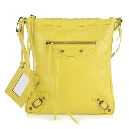 Balenciaga Agneau Classic Hardware Flat Crossbody Jaune Poussin 1 of 6