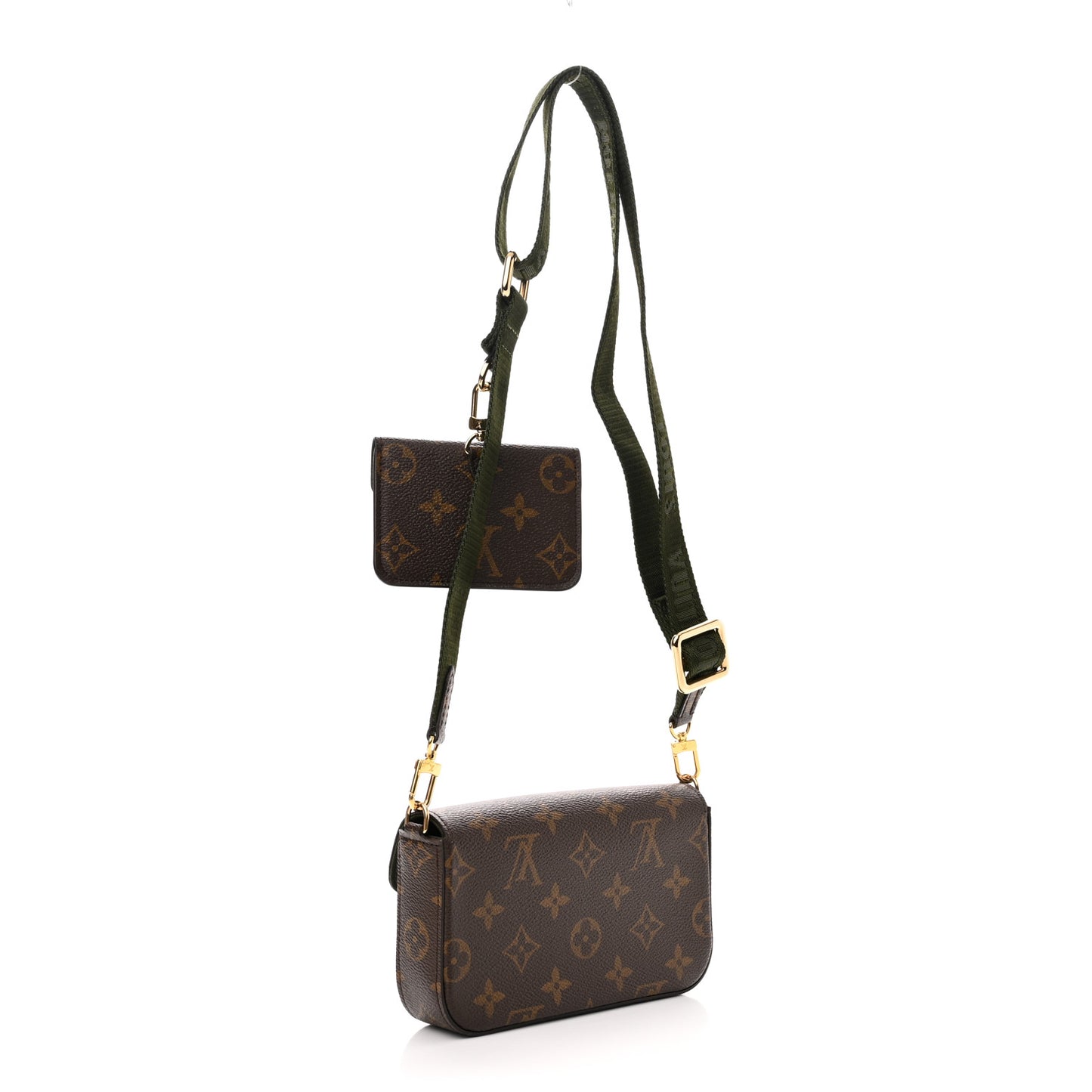 Monogram Felicie Strap & Go Kaki