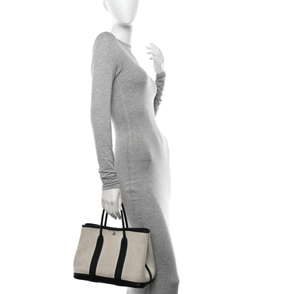 Hermes Toile Negonda Garden Party 30 TPM Black Ecru 2 of 12