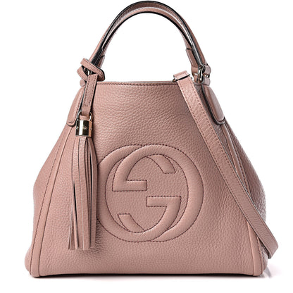 Gucci Pebbled Calfskin Small Soho Shoulder Bag Light Pink 1 of 11
