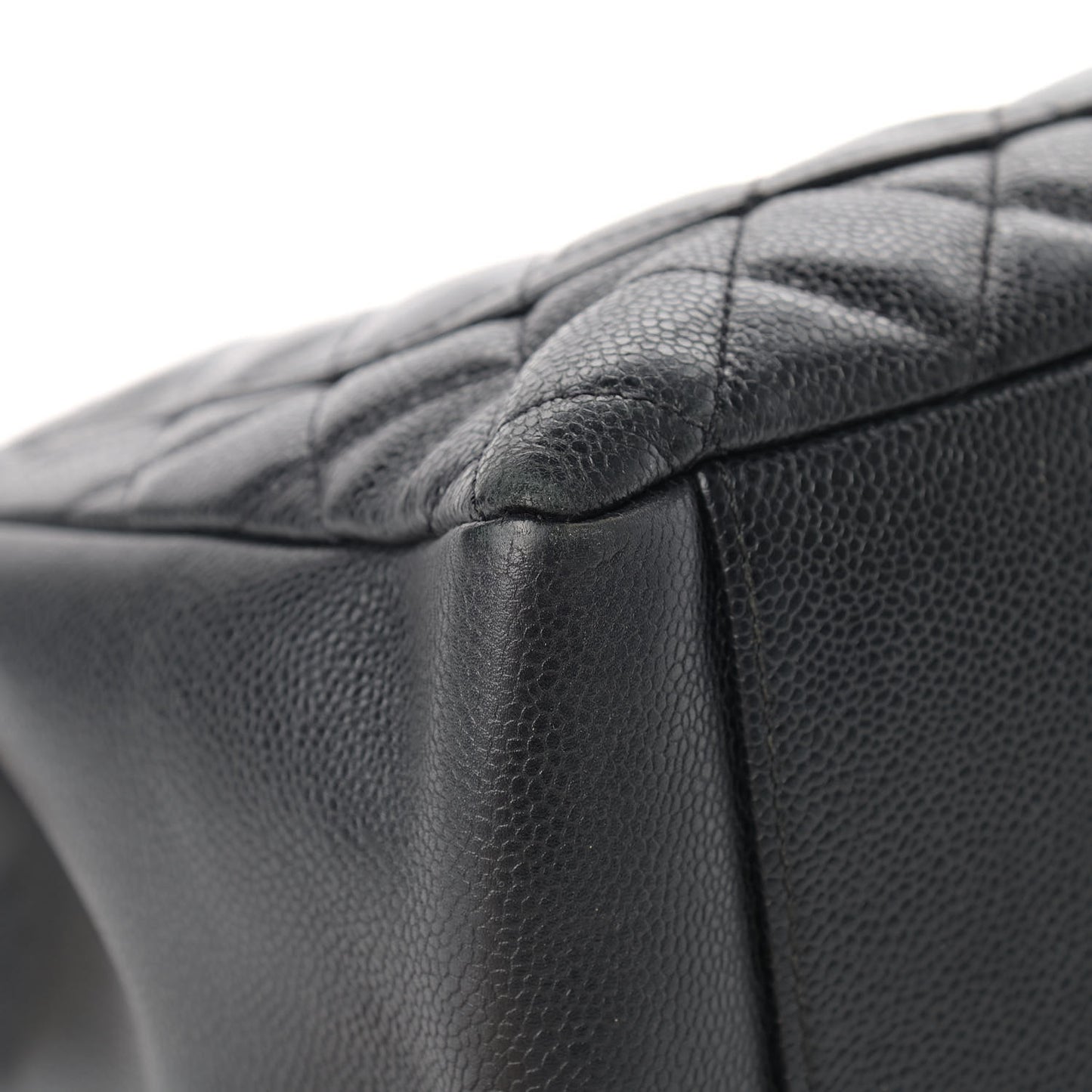 Caviar Quilted Grand Shopping Tote GST Black
