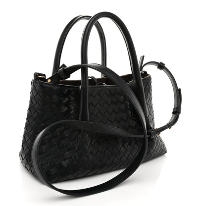 Bottega Veneta Calfskin Intrecciato Small Pinacoteca Tote Black Fondant 4 of 10