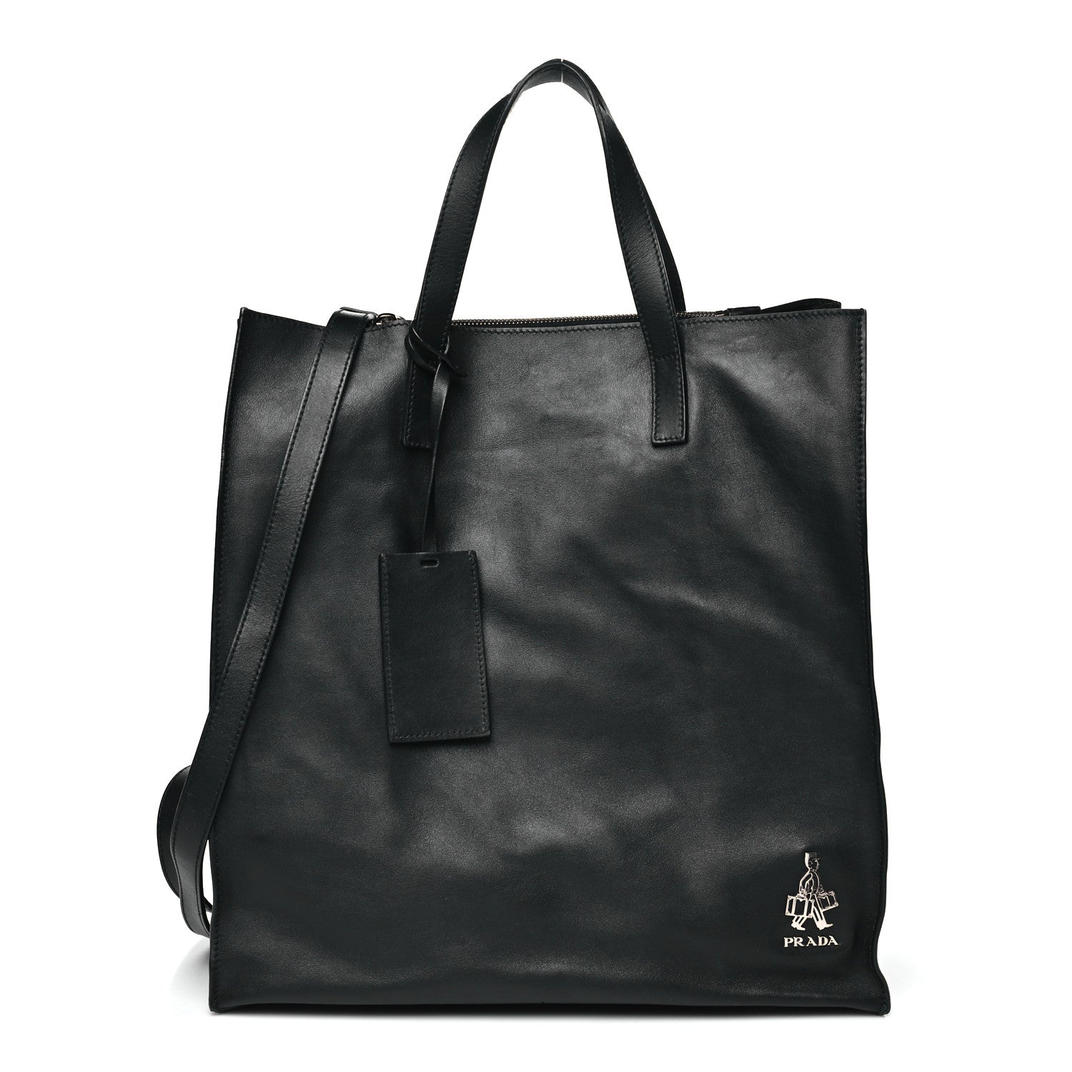 Prada Soft Calfskin Tote Black 1 of 11