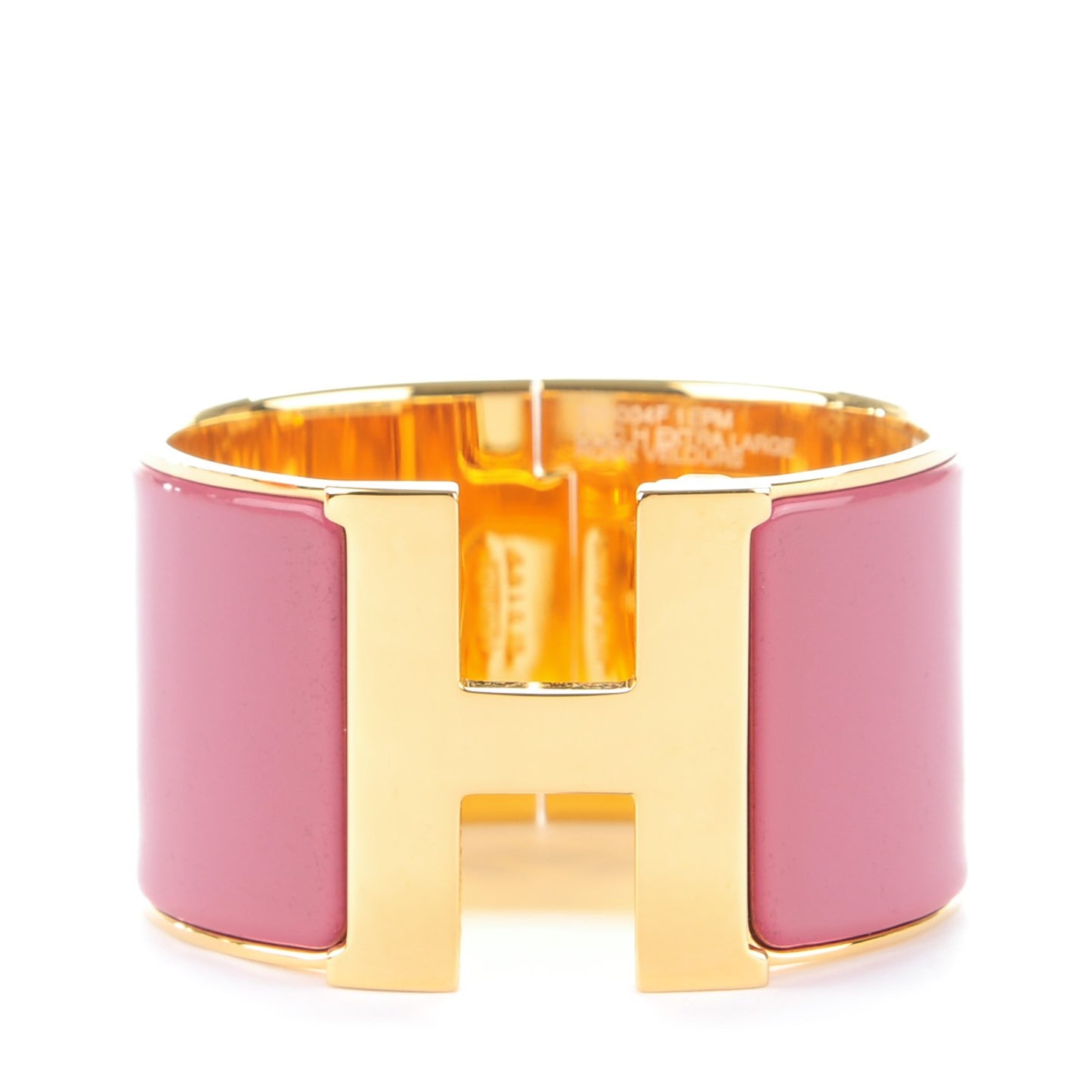 Enamel Extra Wide Clic Clac H Bracelet PM Rose Velours