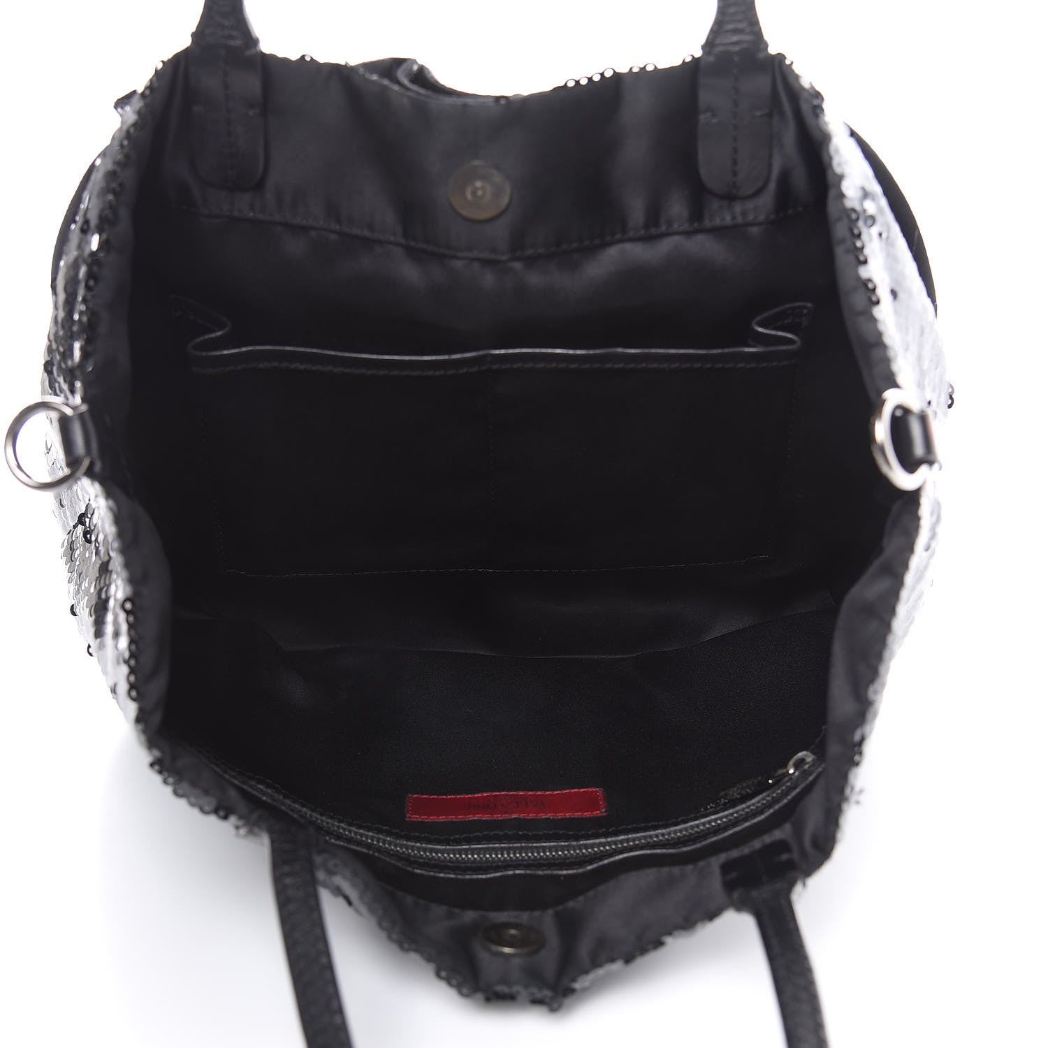 Valentino Garavani Sequin Petale Tote Black 5 of 16