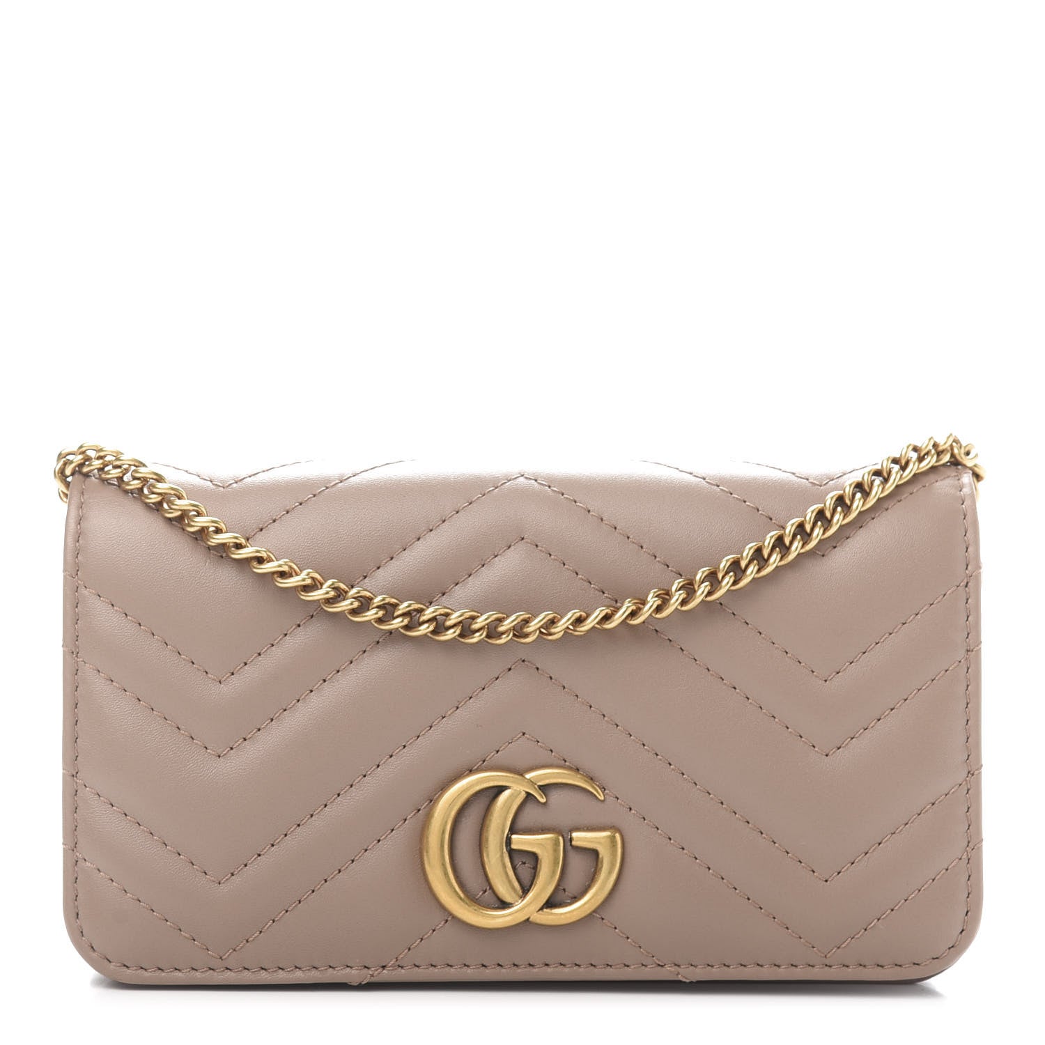 Gucci Calfskin Matelasse GG Marmont Mini Bag Porcelain Rose 1 of 11