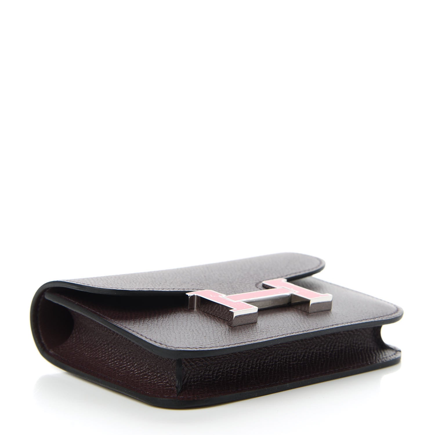 Hermes Epsom Enamel Constance Slim Wallet Rouge Sellier Framboise 4 of 11