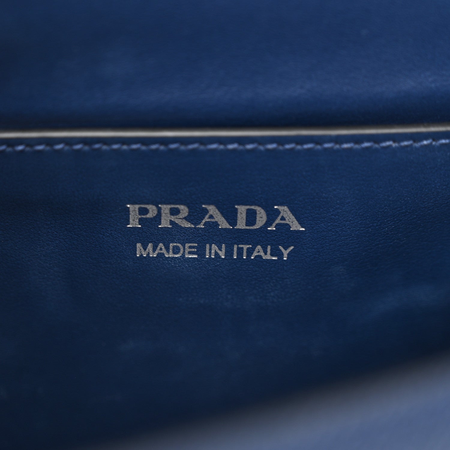 Prada Saffiano Cuir Calfskin Monochrome Robot Patches Envelope Flap Chain Shoulder Bag Blue 5 of 11