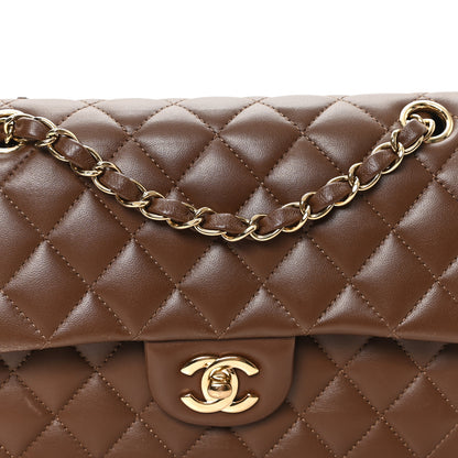 Chanel Lambskin Quilted Small Double Flap Dark Brown 7 of 10
