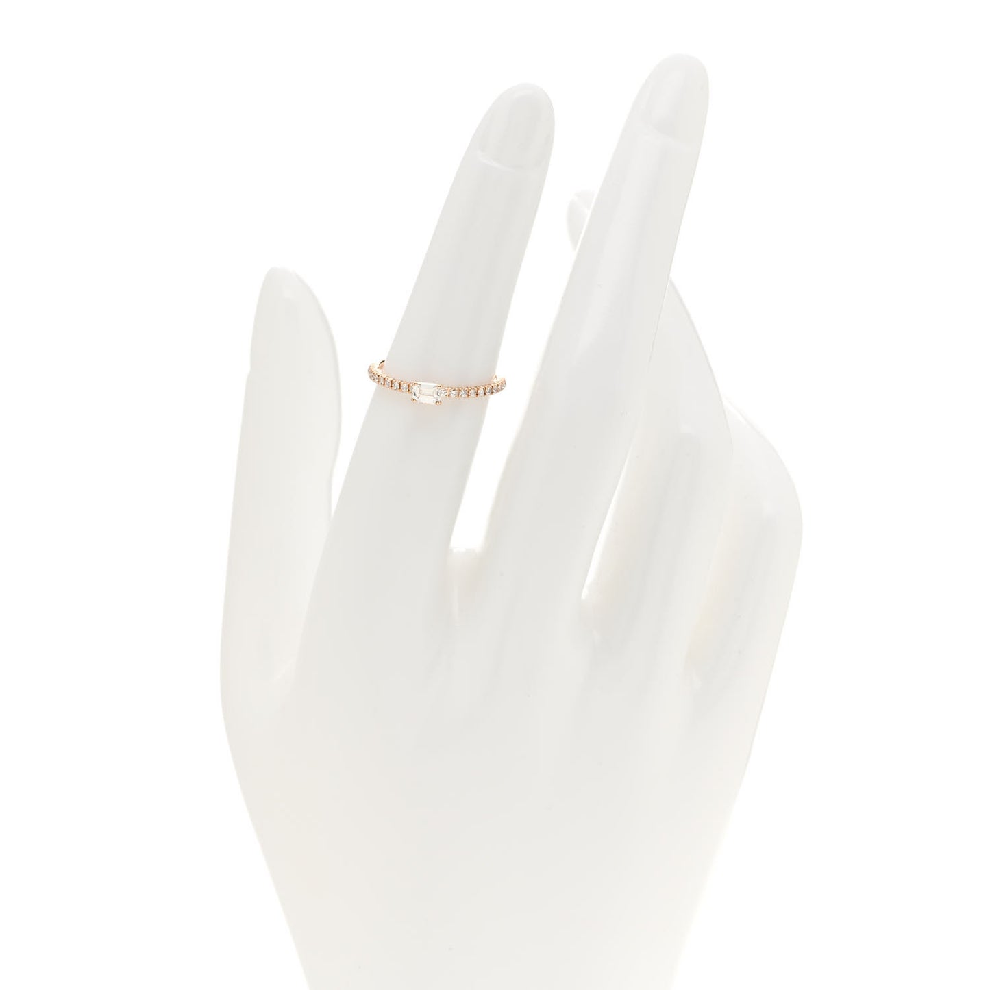 18K Pink Gold Diamond Etincelle De Cartier Engagement Ring 50 5.25