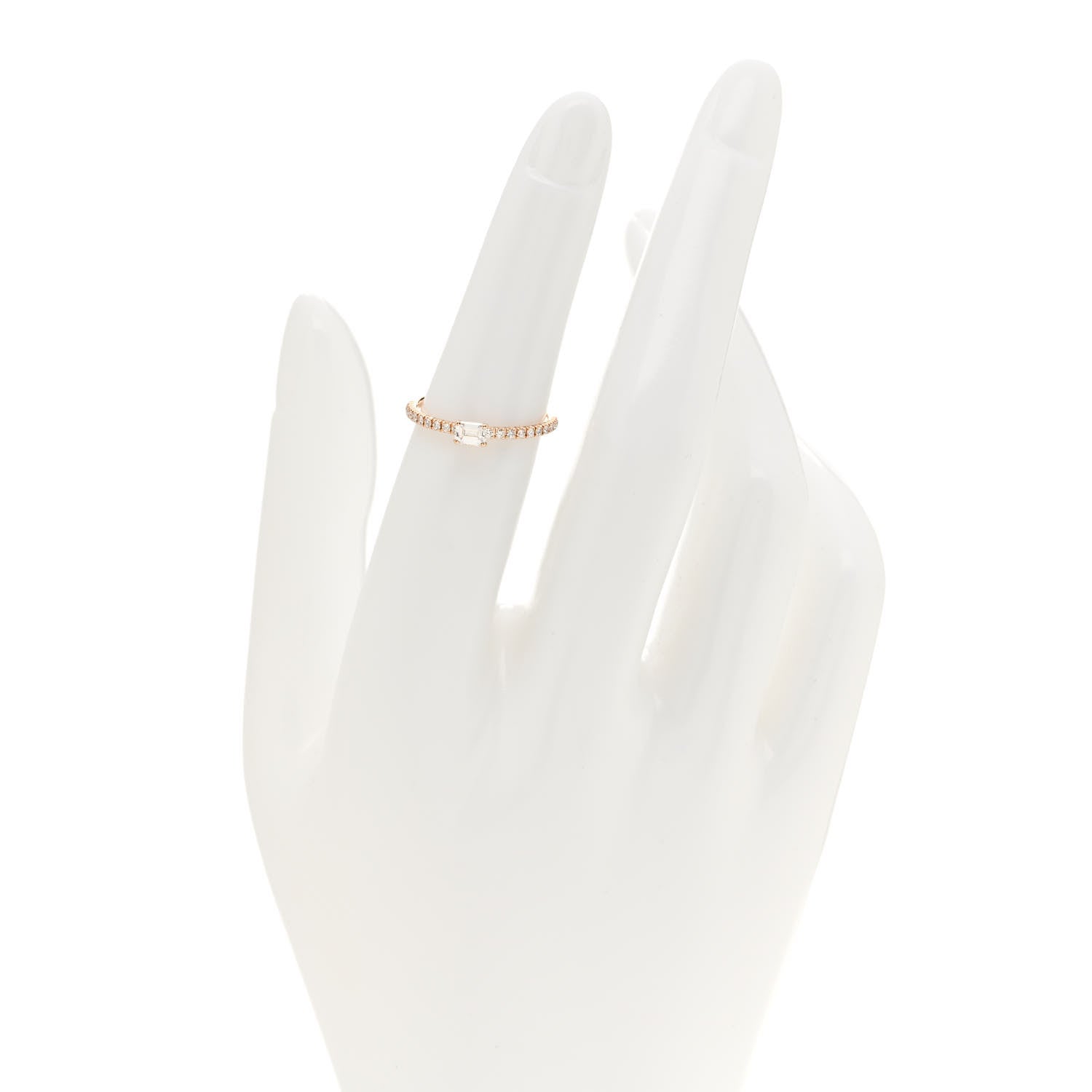 Cartier 18K Pink Gold Diamond Etincelle De Cartier Engagement Ring 50 5.25 2 of 5