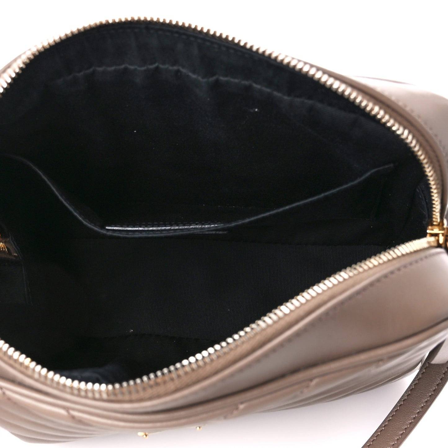 Calfskin Matelasse Monogram Lou Camera Bag Greyish Brown