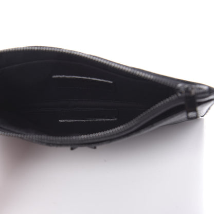 Saint Laurent Grain De Poudre Chevron Monogram Bill Pouch Black 5 of 8