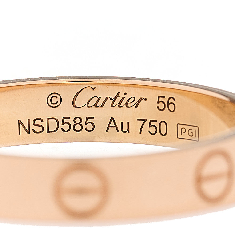 Cartier 18K Pink Gold 3.5mm LOVE Wedding Band Ring 56 7.5 4 of 4