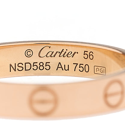 Cartier 18K Pink Gold 3.5mm LOVE Wedding Band Ring 56 7.5 4 of 4